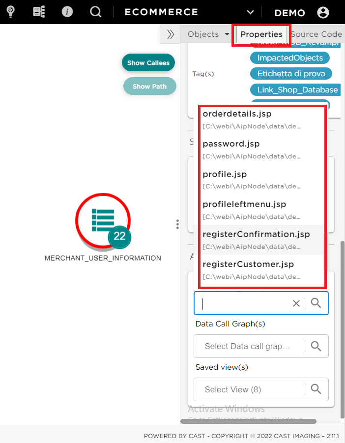 Screenshot eCommerce search